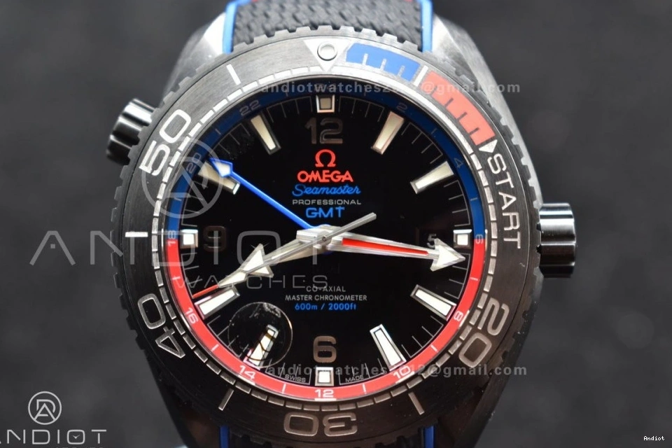 45.5mm Clone VSF Nylon Ocean A8906 Edition Super Planet Ceramic Strap Black on Black Real Best Deep 1:1 1227